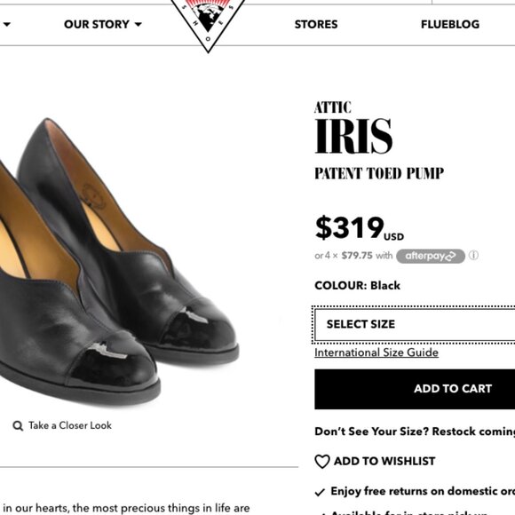 John Fluevog Shoes Attic Iris Patent Toe Pump in Blue Leather Women's Size 6-6.5 - Picture 16 of 16